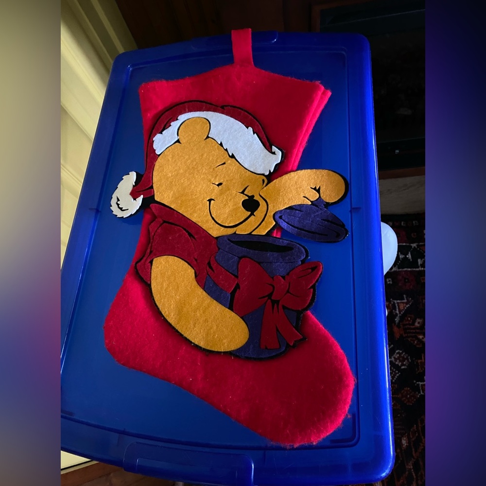 Vintage Disney Felt Christmas Stocking, Winnie The Pooh